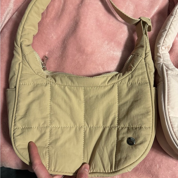 Westbronco Elegant Pink and khaki  Quilted Shoulder Bag and wallets - Picture 2 of 8